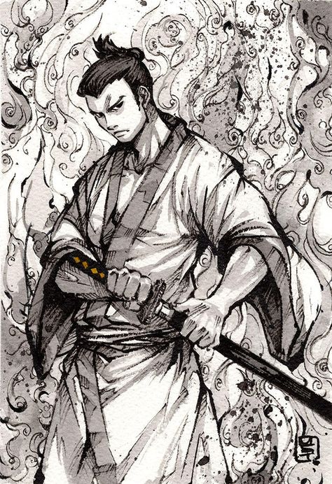 Sif Dark Souls, Samurai Drawing, Samurai Anime, Fantasy Mermaids, Samurai Artwork, Samurai Tattoo, Samurai Jack, Samurai Art, Desenho Tattoo