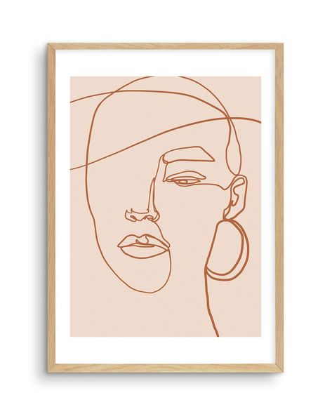 Abstract Line Art Design, Interior Design Coastal, Bohemian Style Interior Design, Bohemian Style Interior, Coastal Art Prints, Coastal Beach House, Line Art Illustration, Australia Wall Art, Simple Abstract