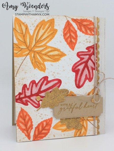 Stampin Up Holiday Mini Catalog 2023-2024, Stampin Up Autumn Leaves, Dsp Cards, Autumn Cards, Bingo Card, Leaf Cards, Make Your Own Card, Heart Card, Cardmaking Ideas