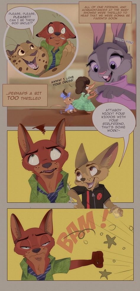 The last page. That's the conclusion of this fan comic and Nick and Judy's little cat-and-mouse game (fox-and-rabbit game?). I thank all those who have had the patience to read and follow this micr... Nick And Judy Comic, Zootopia Fanart, Zootopia Nick And Judy, Zootopia Comic, Zootopia Art, Walt Disney Characters, Nick And Judy, Disney Shorts, Disney Zootopia