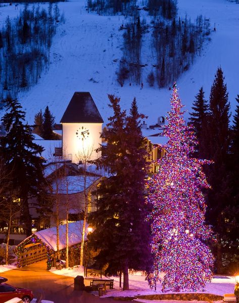 testing the description Christmas Trees Outside, Christmas Towns To Visit, Winter In The Mountains, Colorado Christmas, Christmas Towns, Christmas In England, Ski Party, Christmas Getaways, Vail Co