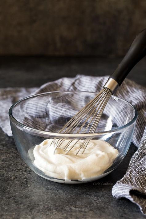 Homemade Whipped Cream - Homemade In The Kitchen Small Batch Whipped Cream, Sturdy Whipped Cream Frosting, Stabilized Whipped Cream Frosting, Perfect Whipped Cream, Batch Baking, Homemade Whipped Cream Recipe, Baking List, Small Batch Baking, Stabilized Whipped Cream