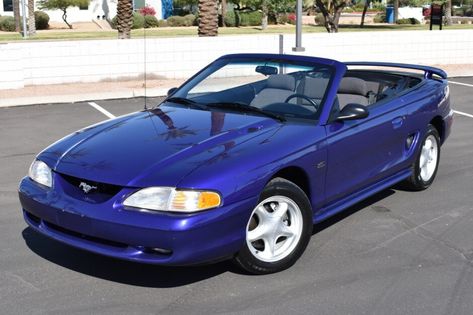 For Sale: 1995 Ford Mustang GT Convertible (Sapphire Blue, 5.0L V8, 5-speed, 29K miles) 1995 Mustang Gt Convertible, Mustang 1995, 1995 Ford Mustang Gt, M3 Convertible, Electric Mirror, Classic Ford Trucks, Convertible Top, Cruise Control, Oil Change