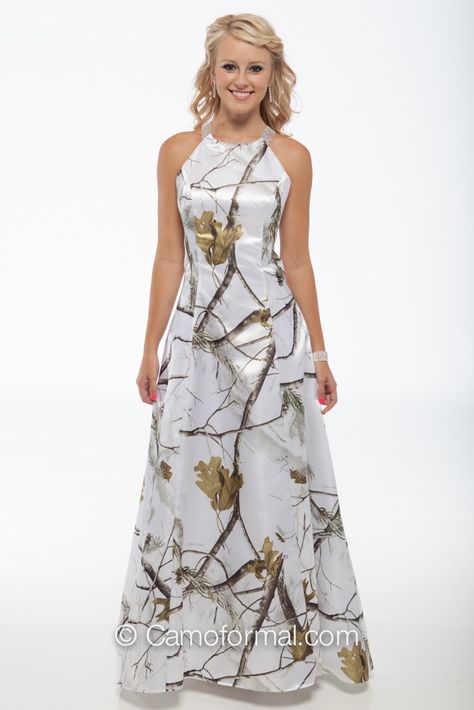 AP SNOW - Camo Dress with X Back Snow Camo Wedding, Camouflage Wedding Dresses, Camo Dresses, Camo Wedding Dress, Camo Wedding Dresses, Camouflage Wedding, Hunter Wedding, Wedding Dress Gallery, Prom 2023