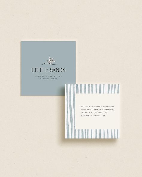 Another look at the stunning details of this coastal-inspired brand for Little Sands! ✨ Every hand-drawn element, from the starfish to the textured waves, is crafted to tell their story of creating beautiful, comfortable spaces for children. But don’t just take my word for it! Here’s what Little Sands had to say about our collaboration: ⭐ “Sunday Lane Studio have been a delight to work with, from inception through to completion. Sandra is extremely responsive, and happy to go above and be... Coastal Branding, Branding Inspo, Their Story, Textured Waves, Childrens Furniture, Corfu, Inception, Graphic Design Branding, Web Font