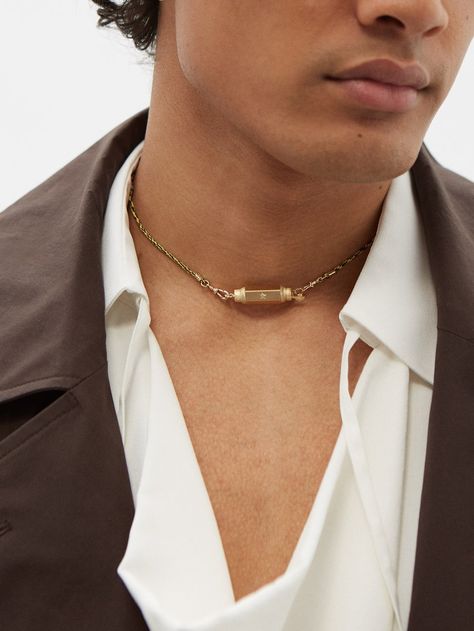 Gold Baby Locket diamond, pearl & 14kt gold necklace | Marie Lichtenberg | MATCHESFASHION US Marie Lichtenberg, 14kt Gold Necklace, Cowl Neck Shirt, Baby Lock, Gold Baby, White Freshwater Pearl, Pink Cotton, 14kt Gold, Chain Lengths