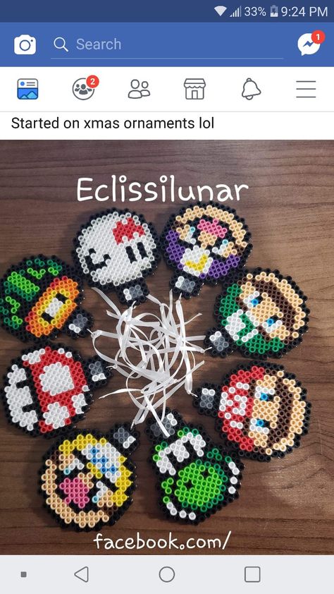 Hama Beads Patterns Christmas, Perler Beads Designs Easy, Perler Bead Ornaments Pattern, Perler Bead Minecraft, Easy Perler Beads, Christmas Pixel Art, Mario Christmas, Perler Bead Mario, Christmas Perler Beads