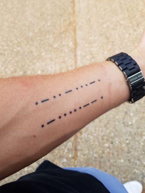 Av Tattoo, Morse Code Tattoos, Tat Fonts, Name Tattoos On Neck, Code Tattoo, Morse Code Tattoo, Barcode Tattoo, Mother Son Tattoos, Tattoo Fine Line