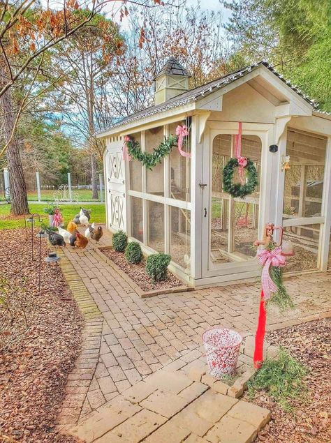 Sunday Christmas, Happy Day Farm, Afternoon Drive, Cute Chicken Coops, Chicken Coop Garden, Chicken Coop Decor, Backyard Chicken Coop Plans, Chicken Coop Run, Amy Howard