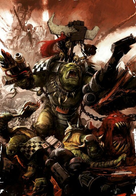 Da Face Rippa Ork Warboss, Orks 40k, Space Wolf, Warhammer 40k Art, Space Wolves, Warhammer 30k, Warhammer Art, Warhammer 40k Artwork, Geek Art