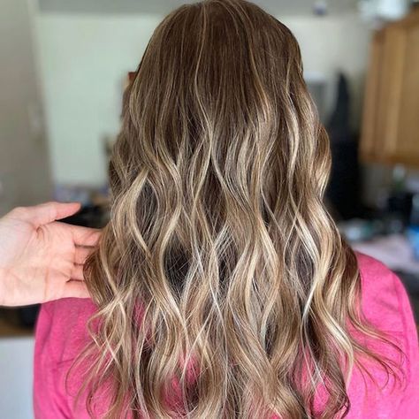 Looking to cover up that sparkly gray regrowth? Kristy Kraft has transformed those grays to a gorgeous brown balayage.  Click to learn how to cover gray hair. Balayage Gray, Grey Hair Roots, Covering Grey Roots, Grey Hair Coverage, Professional Hair Color, Covering Gray Hair, Grey Roots, Hair Roots, Blending Gray Hair