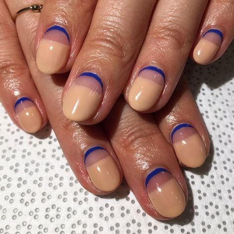 Modern French Tip Nails, Modern French Tip, Minimalist Nail, Space Nails, Minimalist Nail Art, Happy Nails, Casual Nails, Modern French, Tip Nails