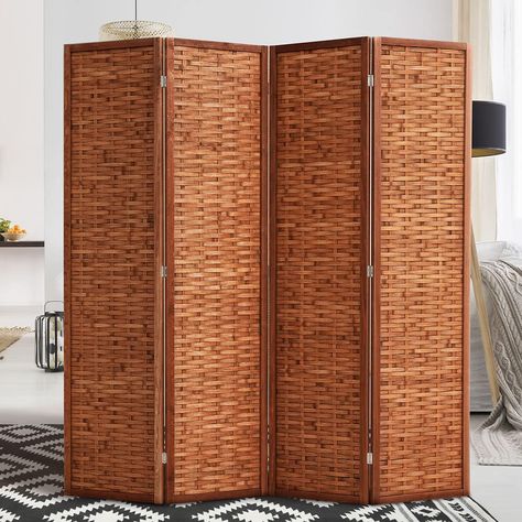 Room Divider Ideas Diy Cheap, Temporary Walls, Room Separation, Room Divider Privacy, Folding Privacy Screen, Freestanding Room Divider, Panel Divider, Bamboo Room Divider, Wood Room Divider