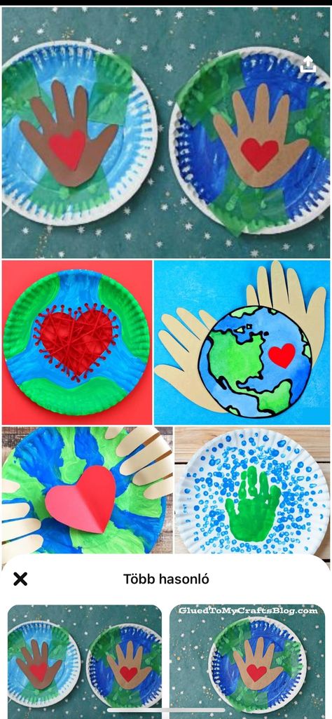 Children's Day Craft, Around The World Crafts For Kids, Children's Day Activities, Peace Crafts, Plate Crafts For Kids, Easter Craft For Kids, Around The World Theme, Earth Craft, Earth Day Projects