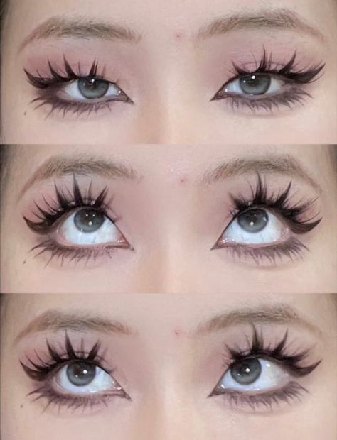 douyin makeup style asian fox eye kawaii baddie makeup tutorial eyelash eyeliner eyeshadow cut crease cute fierce Grungy Makeup, Easy Nail Polish, Nail Polish Nail Art, Douyin Makeup, Doll Eye Makeup, Pretty Lashes, Swag Makeup, Ethereal Makeup, Makeup Aesthetic