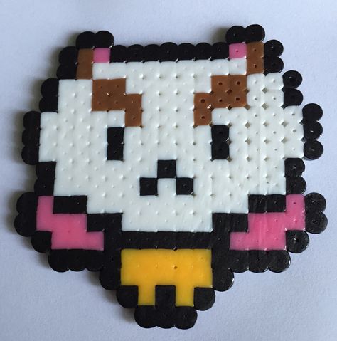 I got some peeler beads today and I did PuppyCat from Bee & PuppyCat! I plan to do Steven universe tomorrow. Bee And Puppycat Perler Beads, Bee And Puppycat Pixel Art, Perler Beads Steven Universe, Crafty Hobbies, Geeky Craft, Pixel Beads, Pearl Beads Pattern, Perler Art, Bee And Puppycat