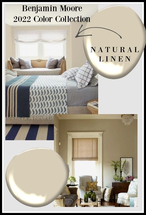 Benjamin Moore Natural Linen 966 paint color (from the 2022 color collection) - Hello Lovely. #naturallinen #paintcolors Paint Color Ideas, Paint Tips, Paint Color Inspiration, Off White Paints, Paint Inspiration, White Kitchens, Neutral Paint Colors, Paint Colors Benjamin Moore, Green Paint Colors