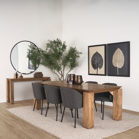 Sapphira is a solid mango wood console table with a natural finish. Console Table In Dining Room, Wood Dining Table Decor, Dining Room Console Table, Mango Wood Dining Table, Sofa End Tables, Wood Console Table, Wood Console, Solid Mango Wood, Dining Table Decor