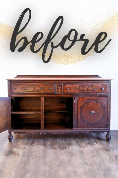 Antique buffet decor