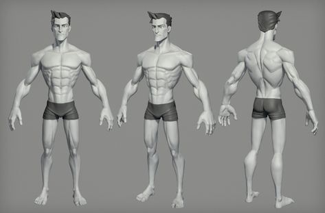 ArtStation - Stylized anatomy figure, Makar Malicki Stylized Character Reference, Stylized Sculpt, Stylized Body, Stylized Anatomy, Studying Anatomy, Zbrush Anatomy, Viking Character, Stylized Character, Zbrush Character