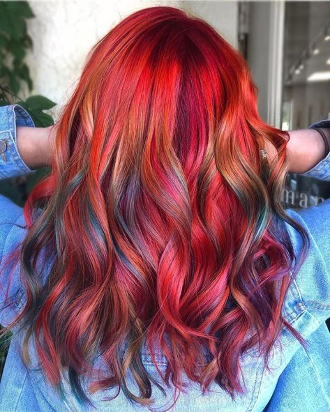 Women With Colored Hair, Nose Piercing Inspo, Colourful Hair Ideas, New Year New Hair, Trendy Hair Color Ideas, Double Nose Piercing, Bold Hair Color, Creative Hair Color, Colourful Hair