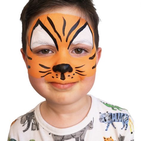 Face Painting Jungle Animals Easy, Lion Face Painting Easy, Tiger Face Painting Easy, Tiger Facepainting Kids Easy, Jungle Animal Face Paint Easy, Face Painting Tiger Easy, Simple Lion Face Paint, Kids Tiger Face Paint, Face Painting Beginners