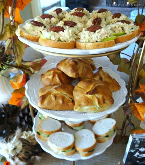 Easy Fall Lunch, Fall Lunch Ideas, Luncheon Recipes, Fall Lunch, Autumn Tea Party, Christmas Afternoon Tea, Luncheon Menu, Ladies Brunch, Autumn Afternoon