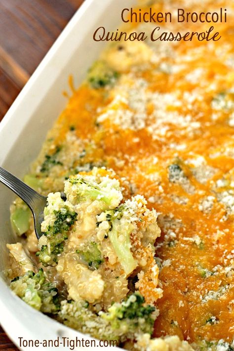 Chicken Broccoli Quinoa Casserole | #site_title Chicken Broccoli Quinoa Casserole, Chicken Broccoli Quinoa, Broccoli Quinoa Casserole, Apartment Meals, Broccoli Quinoa, Casseroles Recipes, Cream Soups, Healthy Casserole, Chicken Enchiladas Recipe