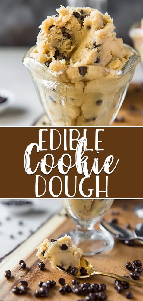 Flourless Cookie Dough, Cookie Dough For One, Edible Chocolate Chip Cookie Dough, Egg Free Cookies, Cookie Dough To Eat, Edible Cookie Dough Recipe, Quick Cookies, Cookie Dough Recipe, Flourless Cookies