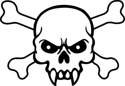 Skull With Cross Bones, Biker Tattoo, Skull Stencil, Biker Tattoos, Sticker Graphic, Skull Patch, Cross Bones, Free Stencils, Biker Life