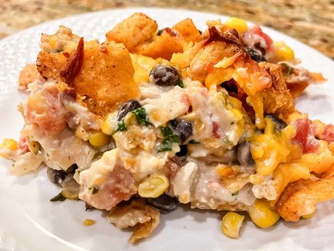 Frito Chicken Casserole Frito Chicken, Chili Cheese Fritos, Chicken Casserole Recipe, 5 Ingredient Dinners, Main Dish Casseroles, Chili Cheese, Cheese Flavor, Chicken Recipes Casserole, Salad Side Dishes