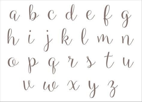 Get your favorite paint letters ready to create! This Alphabet **Reusable STENCIL** set contains the complete alphabet A-Z. These are lower CASE LETTERS. ★Your stencil will ship out within 3 business days when you check out using the PAY PAL button.  ★We have 6 sizes available in Cursive Fonts Alphabet, Paint Letters, Code Alphabet, Monogram Art, Writing Fonts, Cursive Alphabet, Journal Idea, Lowercase Alphabet, Alphabet Stencils