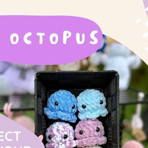 Octopus Crochet Pattern Free, Mini Octopus, Octopus Crochet, Octopus Crochet Pattern, Instagram Pattern, Hot Cakes, Handmade Plushies, Free Instagram, Amigurumi Free