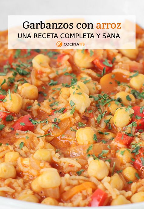 🥣🍚 Descubre cómo preparar unos garbanzos con arroz, una fuente de nutrientes increíble. Las legumbres con arroz hacen un plato completo además de delicioso. 😉