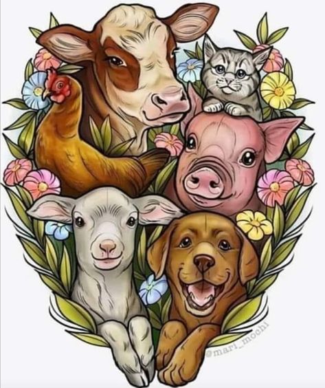 Reasons To Go Vegan, Petit Tattoo, Cow Print Wallpaper, Med Vet, Vegan Tattoo, Vegan Art, Animal Activism, Vegan Animals, Go Vegan