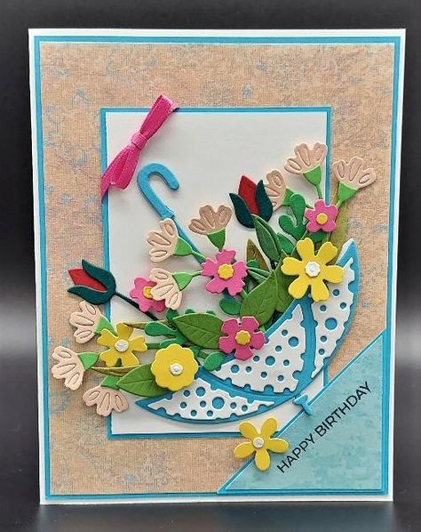 Umbrella Cards, Birthday Sentiments, Bridal Shower Cards, Bridal Shower Diy, Under My Umbrella, Spellbinders Cards, Diy Bridal, Seashell Crafts, Pretty Cards