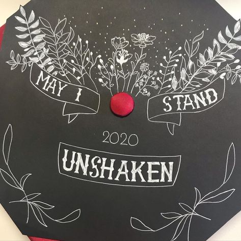 Unshaken Tattoo, May I Stand Unshaken Tattoo, May I Stand Unshaken, Dead Tattoo, Cap Designs, Grad Cap, Red Dead, I Stand, Red Dead Redemption