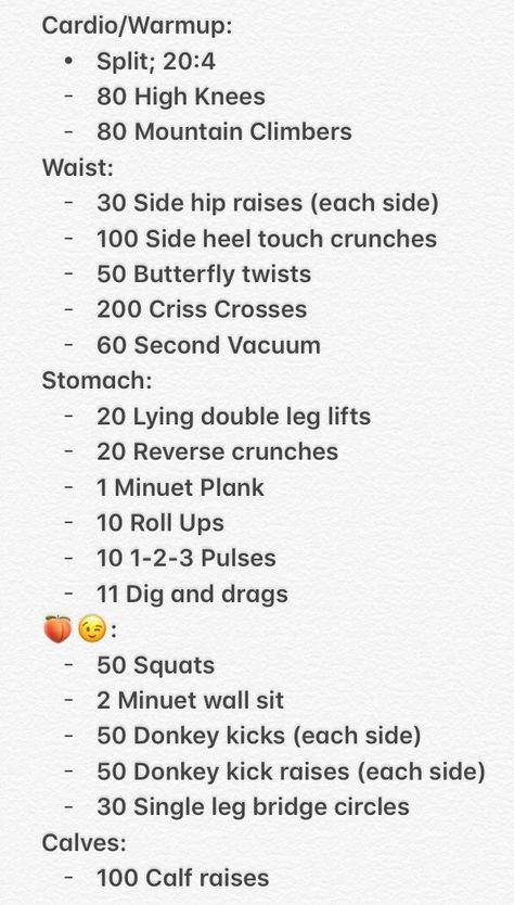 Split Workout Routine, Cheerleading Workouts, Small Waist Workout, Workout Splits, Workout Routines For Beginners, Month Workout, Smaller Waist, Body Workout At Home, Everyday Workout