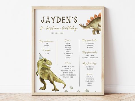 Dino Party Invitation, Kissing Drawing, Bday Decor, I Love Mommy, Milestone Board, Milestone Poster, Birthday Milestone, Dino Party, Dinosaur Birthday Party