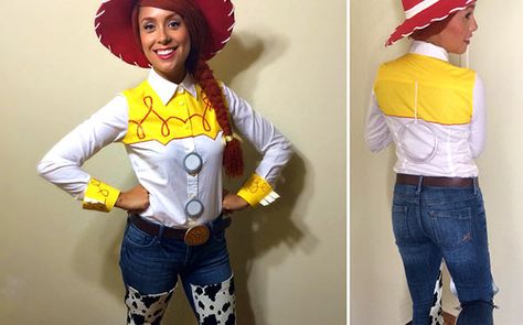 DIY Toy Story Jessie Costume - maskerix.com Womens Jessie Costume Diy, Diy Toy Story Jessie Costume, Diy Jessie Costume Women, Jessie Toy Story Makeup, Jessie Costume Toy Story Women, Jessie Toy Story Costume Woman Diy, Diy Jesse Costume Toy Story, Jessy Toy Story Costume Woman, Diy Jessie Toy Story Costume