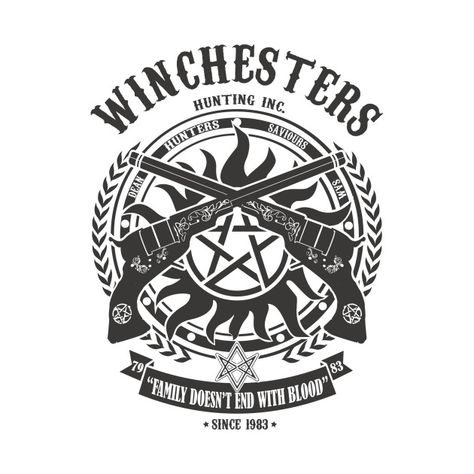 Check out this awesome 'Winchester+Bros+II' design on @TeePublic! Supernatural Drawings, Supernatural Merchandise, Supernatural Tshirt, Supernatural Bloopers, Supernatural Tumblr, Supernatural Tattoo, Supernatural Imagines, Supernatural Fan Art, Supernatural Wallpaper