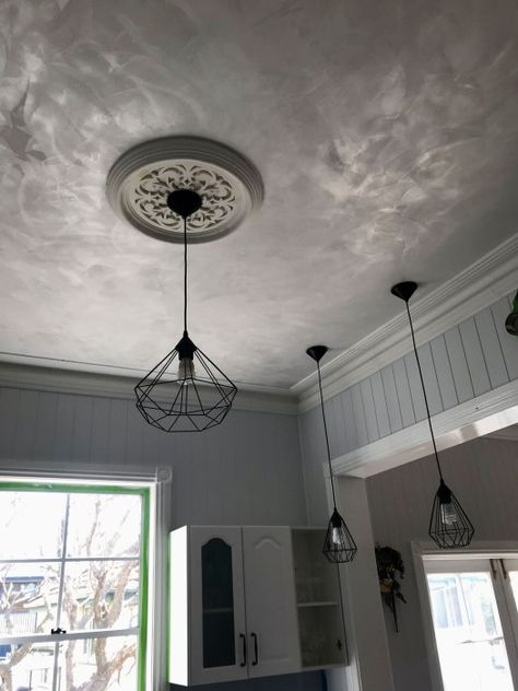 After: Elegant Venetian Ceilings and Feature Walls – Natural Wall Finishes Venetian Plaster Ceiling, Venetian Plaster Walls, Shiplap Ceiling, Polished Plaster, Plaster Ceiling, Ceiling Ideas, Venetian Plaster, Feature Walls, Wall Finishes