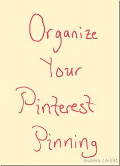 Organize your Pinterest pinning! Organize Pinterest Boards, Pinterest Notes, Christine Stewart, Grow Pinterest Followers, Pinterest Board Names, Pinterest Help, Rich Pins, Simple Plan, Pinterest Followers