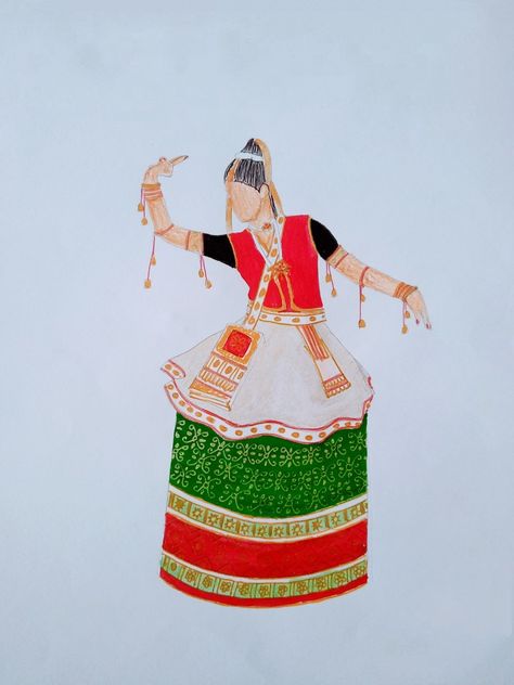 Manipuri Traditional Dress Sketch, Traditional Dress Illustration, Manipuri Traditional Dress, Dress Illustration, Instagram Emoji, Fashion Illustration Sketches Dresses, Sketches Dresses, Fashion Illustration Sketches, Dress Sketches