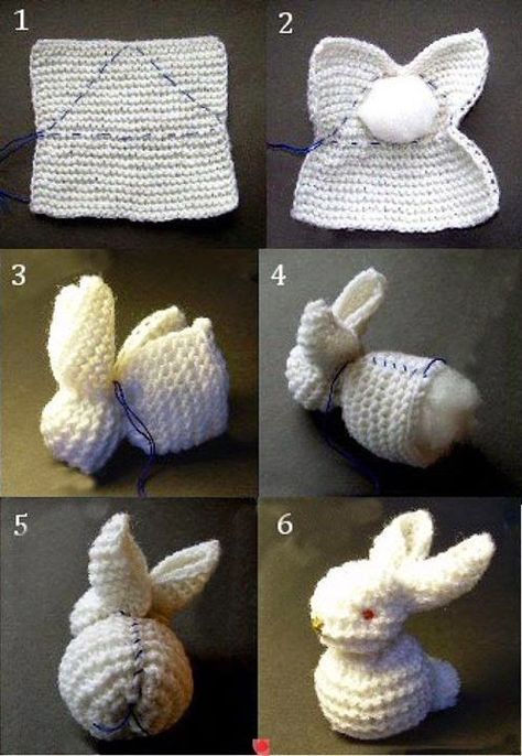 trends4everyone: Step by Step Diy Tutorial ... on We Heart It Crocheted Bunny, Crochet Mignon, Confection Au Crochet, Pola Amigurumi, Kawaii Crochet, Beginner Crochet, Crochet Simple, Crochet Purse, Easter Crochet