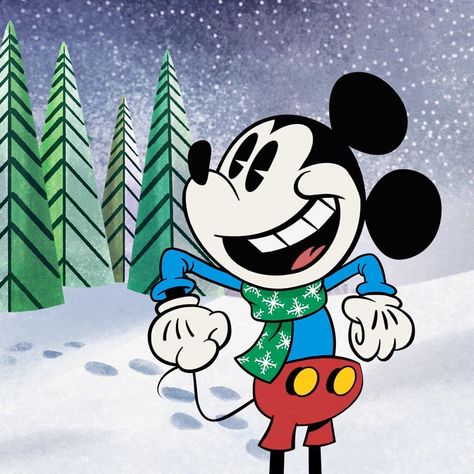 Mickey Mouse Winter, Snowy Scenery, Mouse Icon, Mickey Mouse Pictures, Christmas Wallpaper Backgrounds, Doodle Inspiration, Mickey Mouse Wallpaper, Mickey Christmas, Mickey Y Minnie