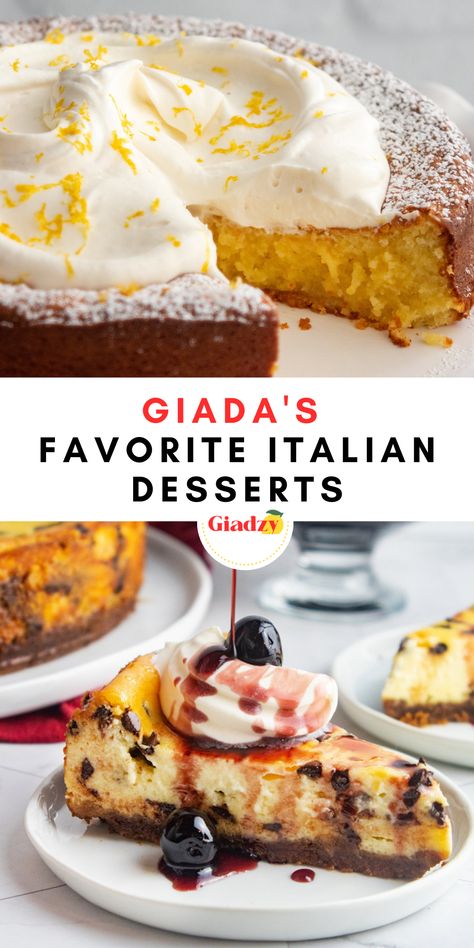 Different Desserts, Italian Desserts Easy, Italian Desserts Traditional, Giada De Laurentiis Recipes, Mascarpone Recipes, Giada Recipes, Dinner Party Desserts, Italian Recipes Dessert, Italian Pastries