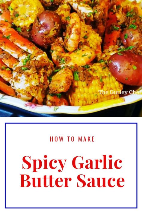 This recipe allows you take the original Garlic Butter Sauce for Seafood up another level by making it spicy! With all of the original favorites but with some spicy additions to make your mouth say, "Alright Now!" Take a look at this video. Spicy Shrimp Boil Recipe, Garlic Butter Sauce For Seafood, Seafood Butter Sauce Recipe, Spicy Garlic Butter Sauce, Sauce For Seafood, Seafood Sauce Recipe, Cajun Seafood Boil, Crab Legs Recipe, Seafood Boil Party