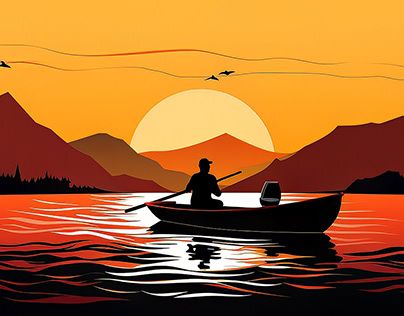 Check out new work on my @Behance profile: "A fishing boat silhouette in the water at sunset." http://be.net/gallery/175807865/A-fishing-boat-silhouette-in-the-water-at-sunset Boat Silhouette, Boat Illustration, Fishing Boat, Small Boats, Fishing Boats, Graphic Design Illustration, Design Illustration, New Work, Work On