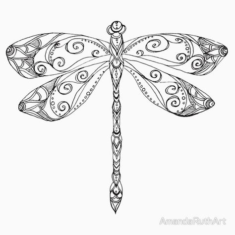 Dragonfly Art Project, Drawing A Dragonfly, Dragon Fly Artwork, Doodle Dragonfly, Dragon Fly Drawings, Dragonfly Zentangle, Dragonfly Doodle, Dragon Fly Drawing, Dragonfly Mandala